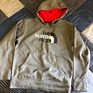 NorthFace grey Hoodie boys Medium 10/12